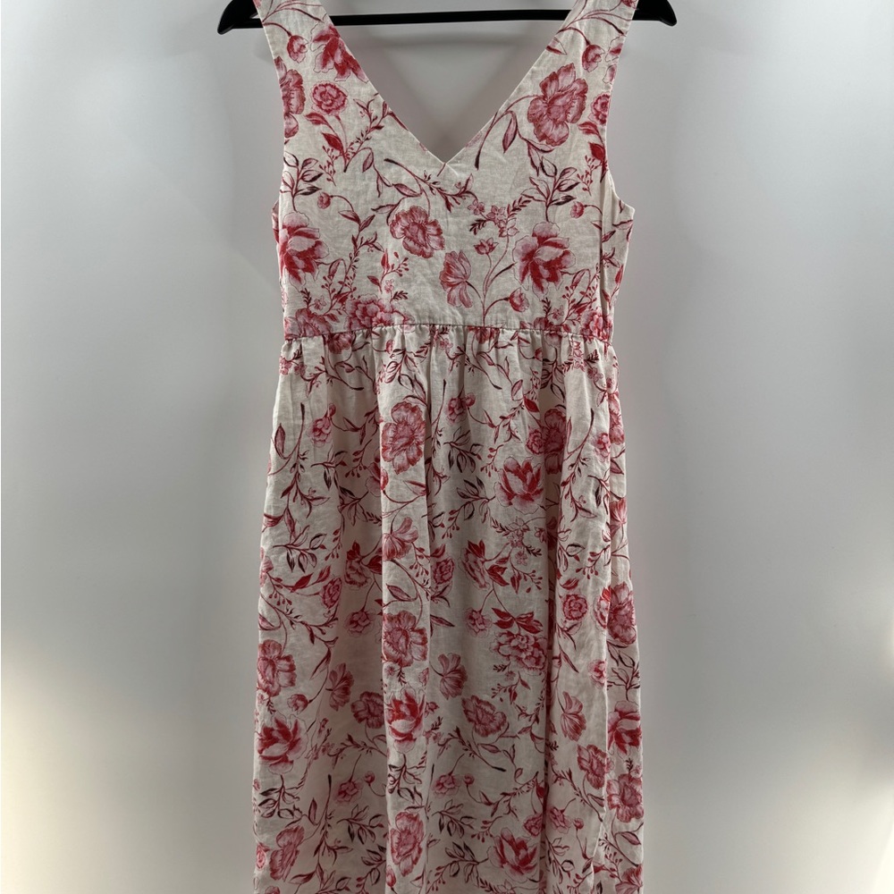 Cynthia Rowley 100% Linen Floral Midi Dress – Women’s Size 4 - Picture 6 of 9